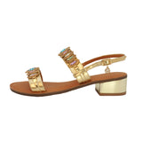 Grita sommerliche Sandalen mit hohem Keilabsatz